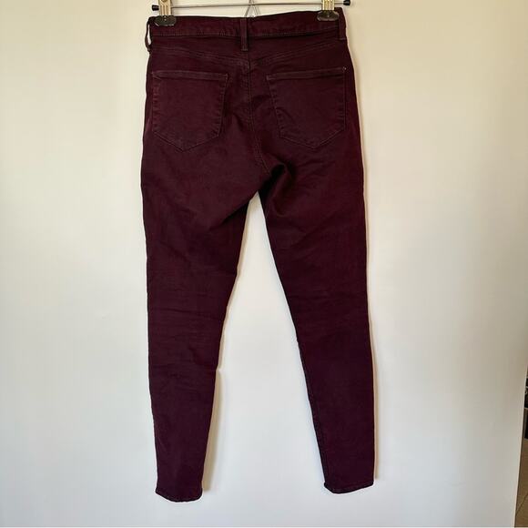 Topshop Leigh High Waisted Purple Skinny Jeans Stretchy Dark Wash Sz 26 - Picture 7 of 11